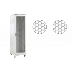 Шкаф телекоммуникационный напольный 19",33U(800x800), ШТ-НП-33U-800-800-ПП, передняя и задняя дверь перфорированная ССД