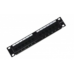 04-0025 REXANT Патч-панель 10", 1U, 12 портов UTP, RJ-45, CAT5e