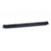 246095 Hyperline PP3-19-24-8P8C-C5E-110D Патч-панель 19", 1U, 24 порта RJ-45, категория 5e, Dual IDC, ROHS, цвет черный