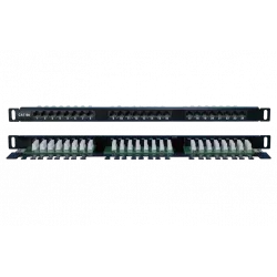 244076 Hyperline PPHD-19-24-8P8C-C5E-110D Патч-панель высокой плотности 19", 0.5U, 24 порта RJ-45, категория 5E, Dual IDC