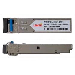 SFP WDM 1.25G Tx1310/Rx1550 20km LC DDM, industrial