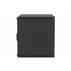 Шкаф телекоммуникационный настенный разборный черный 19”,9U(600x450), ШТ-НСр-9U-600-450-М-Ч дверь металл ССД