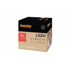 246264 Hyperline SFUTP4-C5E-S24-IN-LSZH-GY-305 (305 м) Кабель витая пара SF/UTP, категория 5e, 4 пары (24 AWG), одножильный (solid), экран - фольга +