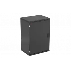 Шкаф телекоммуникационный настенный разборный черный 19”,18U(600x450), ШТ-НСр-18U-600-450-М-Ч дверь металл ССД