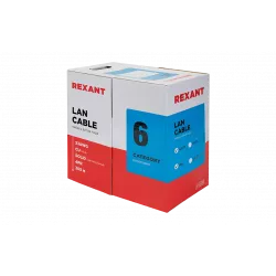 01-0047 REXANT Кабель витая пара UTP 4PR 23AWG, CAT6 (бухта 305 м)