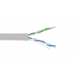 LC1-C5E02-111 ITK Кабель связи витая пара U/UTP, кат.5E 2х2х24AWG solid, PVC, 500м, серый