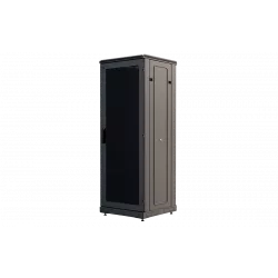 Шкаф телекоммуникационный напольный 19", 27U(800x800), ШТ-НП-М-27U-800-800-П-Ч, передняя дверь перфорация, черный ССД