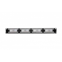 02-0231 REXANT PRO Патч-панель с кабельным органайзером 19", 1U, 24 порта, RJ-45, CAT 6, UTP