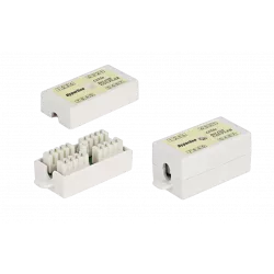 23533 Hyperline CA-IDC-C5e-WH Проходной адаптер (coupler), Dual IDC, категория 5e, 4 пары
