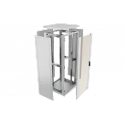 Шкаф телекоммуникационный напольный 19",24U(800x1000), ШТ-НП-24U-800-1000-С, передняя дверь стекло ССД