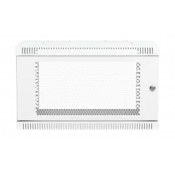 Шкаф телекоммуникационный настенный разборный 19”,6U(600x650), ШТ-НСр-6U-600-650-П дверь перфорированная ССД