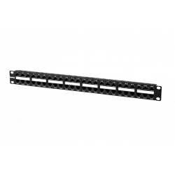 32809 Hyperline PPHD-19-48-8P8C-C5e-110D Патч-панель высокой плотности 19", 1U, 48 портов RJ-45, категория 5e, Dual IDC