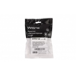 WRline WR-WS-8P8C-C5E-2 Розетка компьютерная RJ-45, категория 5e, неэкранированная, двойная, внешняя, Dual IDC, цвет белый