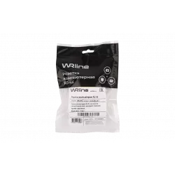 WRline WR-WS-8P8C-C5E-1 Розетка компьютерная RJ-45, категория 5e, неэкранированная, одинарная, внешняя, Dual IDC, цвет белый
