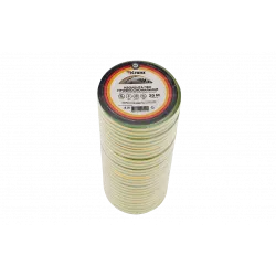 KR-09-2807 Изолента ПВХ KRANZ профессиональная, 0.18х19 мм, 20 м, желто-зеленая упаковка 10 роликов
