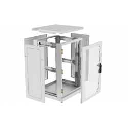 Шкаф телекоммуникационный напольный 19",18U(600x600), ШТ-НП-18U-600-600-П, передняя дверь перфорированная ССД