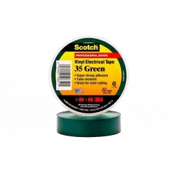 7000031669 Scotch 35, зеленая, изоляционная лента высшего класса, 19мм х 20м х 0,18мм