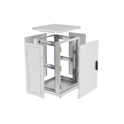 Шкаф телекоммуникационный напольный 19",24U(600x600), ШТ-НП-24U-600-600-М, передняя дверь металл ССД