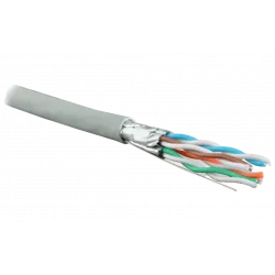 47958 Hyperline UFTP4-C6-S23-IN-LSZH-GY-500 (500 м) Кабель витая пара, экранир. U/FTP, кат. 6, 4 пары (23 AWG), одножил. (solid), кажд.пара в фольге,