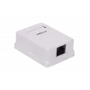 WRline WR-WS-8P8C-C5E-1 Розетка компьютерная RJ-45, категория 5e, неэкранированная, одинарная, внешняя, Dual IDC, цвет белый