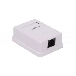 WRline WR-WS-8P8C-C5E-1 Розетка компьютерная RJ-45, категория 5e, неэкранированная, одинарная, внешняя, Dual IDC, цвет белый