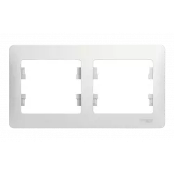 Рамка 2 поста Schneider Electric GLOSSA, горизонтальная, белый