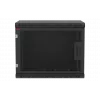 Шкаф телекоммуникационный настенный разборный черный 19”,9U(600x350), ШТ-НСр-9U-600-350-П-Ч дверь перфорированная ССД
