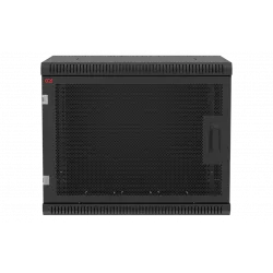 Шкаф телекоммуникационный настенный разборный черный 19”,9U(600x350), ШТ-НСр-9U-600-350-П-Ч дверь перфорированная ССД
