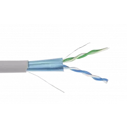 LC1-C5E02-311 ITK Кабель связи витая пара F/UTP, кат.5E 2х2х24AWG solid, PVC, 500м, серый