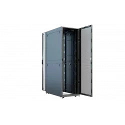 Шкаф телеком. напольный серверный ЦОД 19",42U(800x1200) , ШТ-НП-СЦД-42U-800-1200-П2П передняя дверь перфорированная,задняя перф.двойная. RAL9005