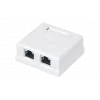 WRline WR-WS-8P8C-C5E-SH-2 Розетка компьютерная RJ-45, категория 5e, экранированная, двойная, внешняя, Dual IDC, цвет белый