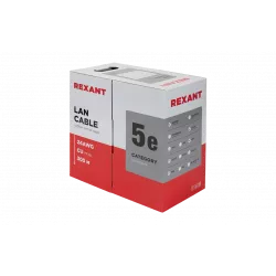 01-0043 REXANT Кабель витая пара UTP 4PR 24AWG, CAT5e (бухта 305 м)