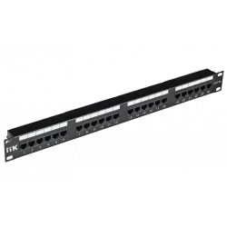 PP24-1UC5ES-D05 ITK 1U патч-панель кат.5Е STP, 24 порта (Dual), с кабельным органайзером