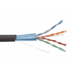 LC3-C5E04-339 ITK Каб. вп F/UTP, кат.5E 4х2х24AWG solid, LDPE, 305м, чер.