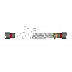 ИМАГ-Муфта-35-J-1х120-240 - комплект соединительной муфты холодной усадки для 1-жильного кабеля с изоляцией из СПЭ на 35 кВ, 1х120-240 мм2