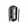 Шкаф телекоммуникационный напольный 19",42U(600x800), ШТ-НП-М-42U-600-800-С-Ч, передняя дверь стекло, цвет черный ССД