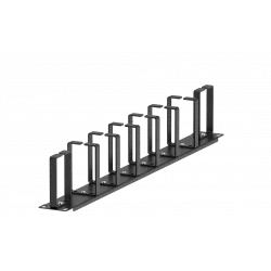 Органайзер кабельный горизонтальный 8 колец 19"  ОКГ-8-19"-1U