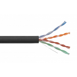 LC3-C5E04-139 ITK Каб.витая пара U/UTP, кат.5E 4х2х24AWG solid, OUTDOOR, LDPE, 305м, чер.