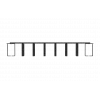 Органайзер кабельный горизонтальный 8 колец 19"  ОКГ-8-19"-1U