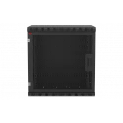 Шкаф телекоммуникационный настенный разборный черный 19”,12U(600x350), ШТ-НСр-12U-600-350-П-Ч дверь перфорированная ССД