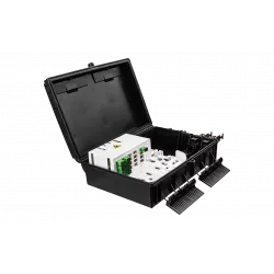 Муфта-кросс оптическая МКО-П3/СМ5-1PLC8-SC/APC-20SC-9SC/APC -1SC/APC ССД