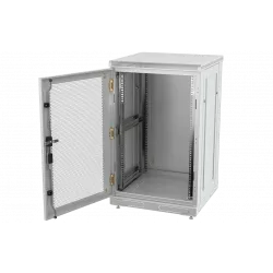 Шкаф телекоммуникационный напольный 19",18U(600x600), ШТ-НП-18U-600-600-П, передняя дверь перфорированная ССД