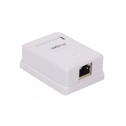 WRline WR-WS-8P8C-C5E-SH-1 Розетка компьютерная RJ-45, категория 5e, экранированная, одинарная, внешняя, Dual IDC, цвет белый
