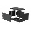 Шкаф телекоммуникационный настенный разборный черный 19”,6U(600x350), ШТ-НСр-6U-600-350-М-Ч дверь металл ССД