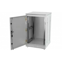 Шкаф телекоммуникационный напольный 19",24U(600x600), ШТ-НП-24U-600-600-М, передняя дверь металл ССД