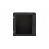 Шкаф телекоммуникационный настенный разборный черный 19”,12U(600x550), ШТ-НСр-12U-600-550-С-Ч дверь стекло ССД
