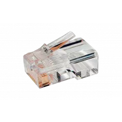 49377 Hyperline PLUG-8P8C-U-C5-100 Разъем RJ-45(8P8C) под витую пару, категория 5e (50 µ"/ 50 микродюймов), универсальный (для одножильного и (100шт)