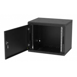 Шкаф телекоммуникационный настенный разборный черный 19”,9U(600x350), ШТ-НСр-9U-600-350-М-Ч дверь металл ССД
