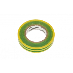 KR-09-2107 Изолента ПВХ KRANZ 15 мм х 25 м, желто-зеленая, упаковка 5 роликов