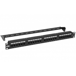 PP24-1UC5EU-D05-1 ITK 1U патч-панель кат.5Е UTP, 24 порта (Dual) с каб.орг.